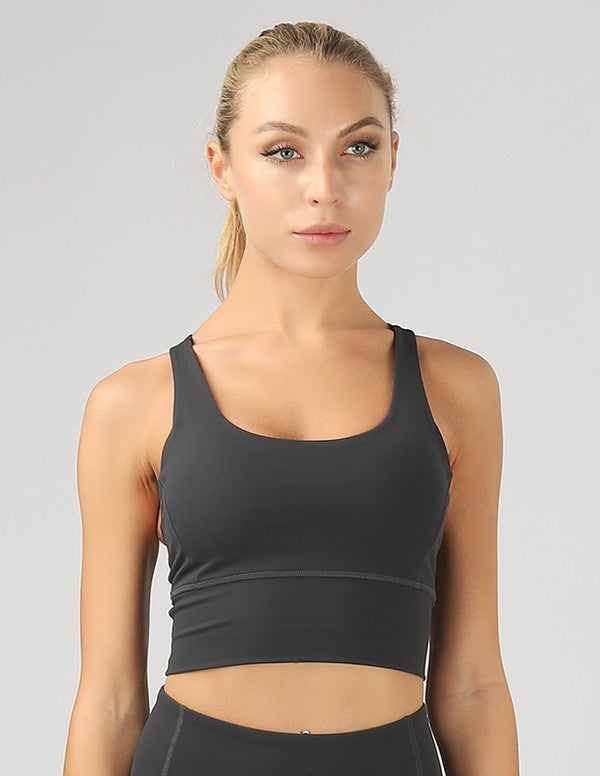 Strappy Back Active Crop Top - Tigbul's Variety Fashion Shop