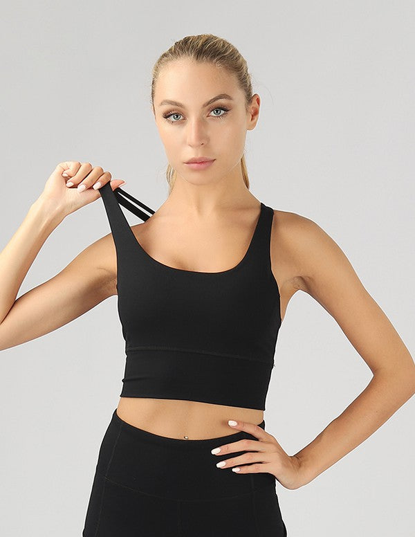 Strappy Back Active Crop Top - Tigbul's Variety Fashion Shop