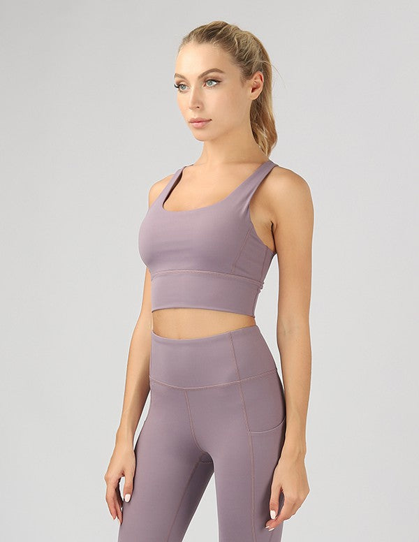 Strappy Back Active Crop Top - Tigbul's Variety Fashion Shop