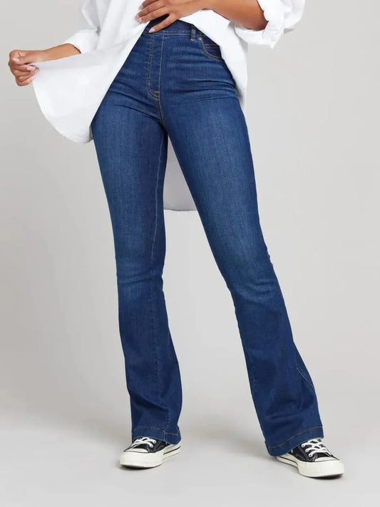 Full Size High-Waisted Flare Jeans Plus Size - Tigbul's Variety Fashion Shop