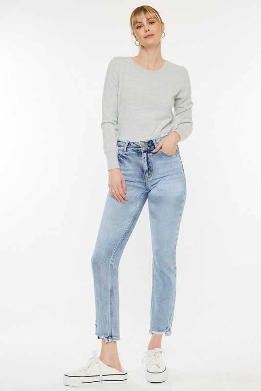 High Rise Slim Straight Jeans - Tigbuls Variety Fashion