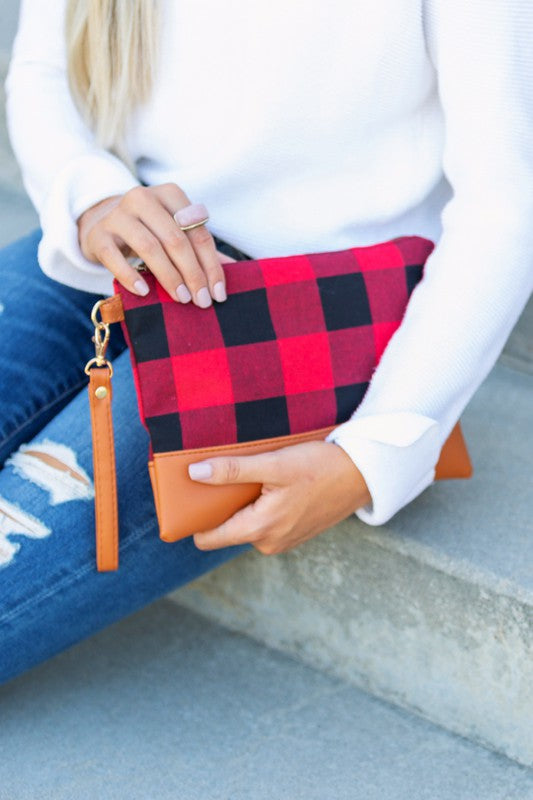 Buffalo Plaid Clutch - Tigbul's Variety Fashion Shop