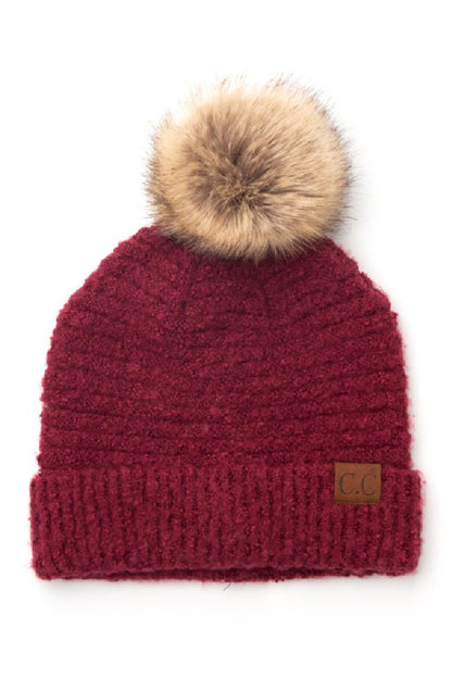 Ultra Soft Fur Pom Beanie - Tigbul's Variety Fashion Shop