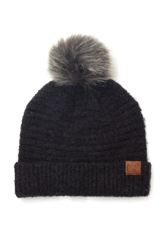 Ultra Soft Fur Pom Beanie - Tigbul's Variety Fashion Shop