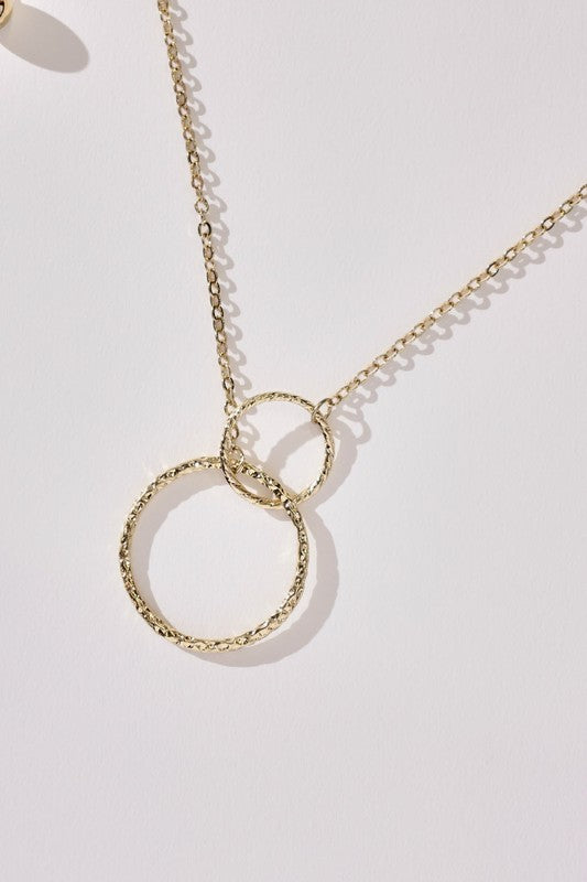 DOUBLE CIRCLE NECKLACE - Tigbul's Variety Fashion Shop