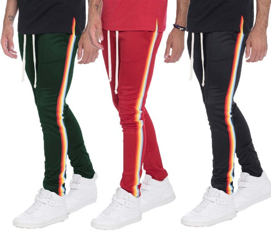 RAINBOW TAPE TRACK PANTS - Tigbul's Variety Fashion Shop