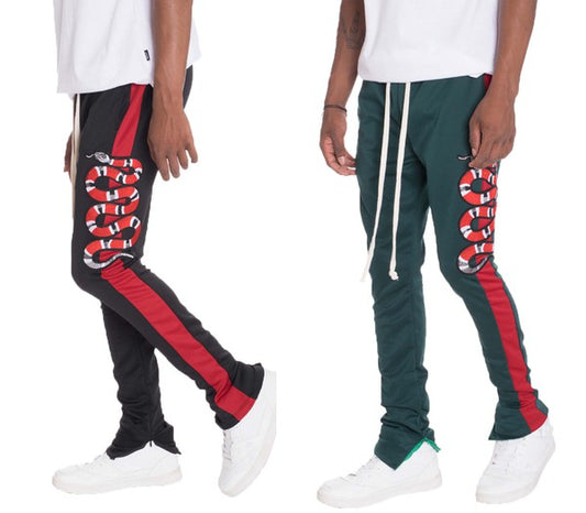 Snake Patched Track Pants - Tigbul's Variety Fashion Shop