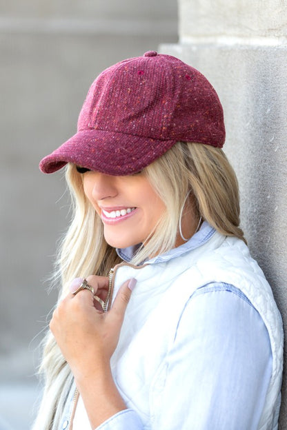 Fall Tweed Ball Cap - Tigbul's Variety Fashion Shop