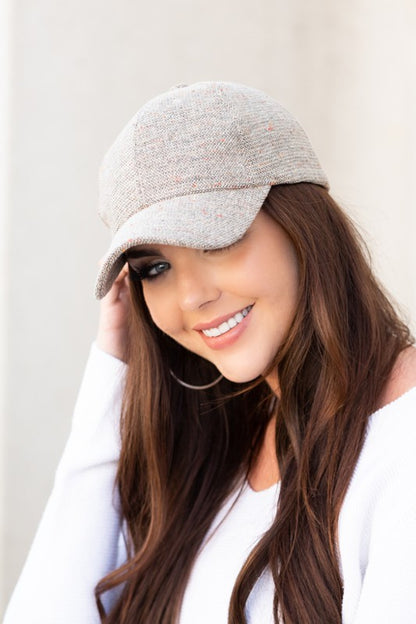 Fall Tweed Ball Cap - Tigbul's Variety Fashion Shop