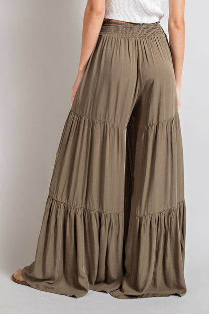 Tiered Wide Leg Pants - Tigbuls Variety Fashion