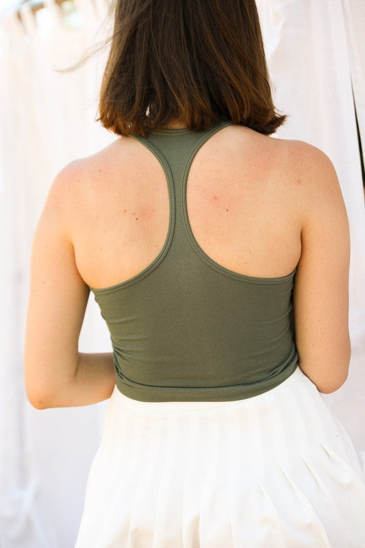 High Neck Racerback Brami Top - Tigbul's Variety Fashion Shop