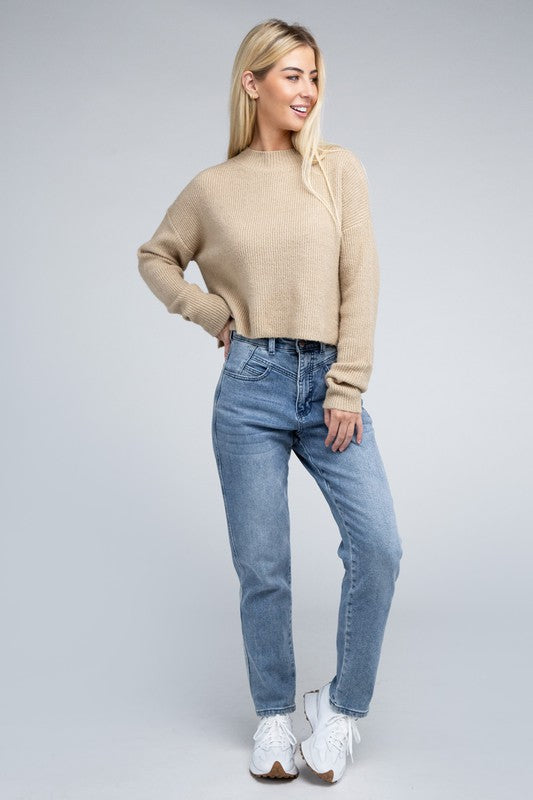 Mock Neck Pullover - Tigbul's Variety Fashion Shop