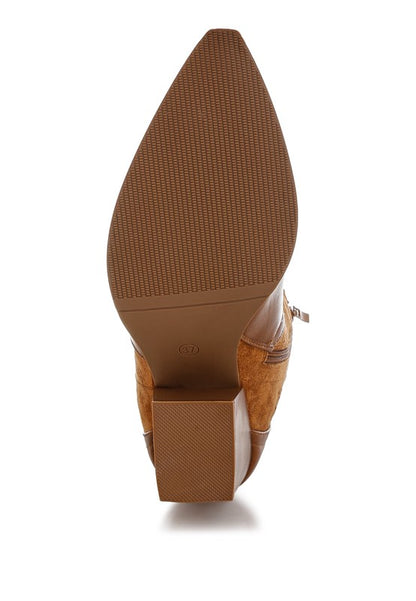 Prosia Rhinestone-Studded Cowboy Boots - Tigbul's Variety Fashion Shop