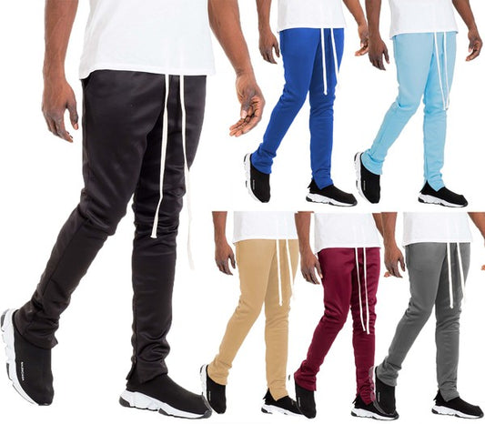 SOLID COLOR PLAIN BASIC TRACK PANTS - Tigbul's Variety Fashion Shop