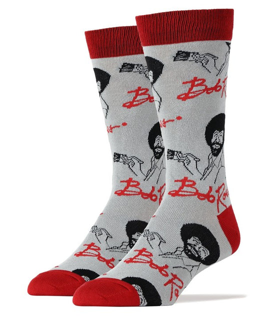 It's Bob Ross - Men's Cotton Crew Funny Socks - Tigbul's Variety Fashion Shop