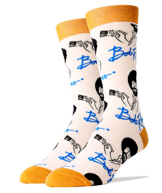 It's Bob Ross - Men's Cotton Crew Funny Socks - Tigbul's Variety Fashion Shop