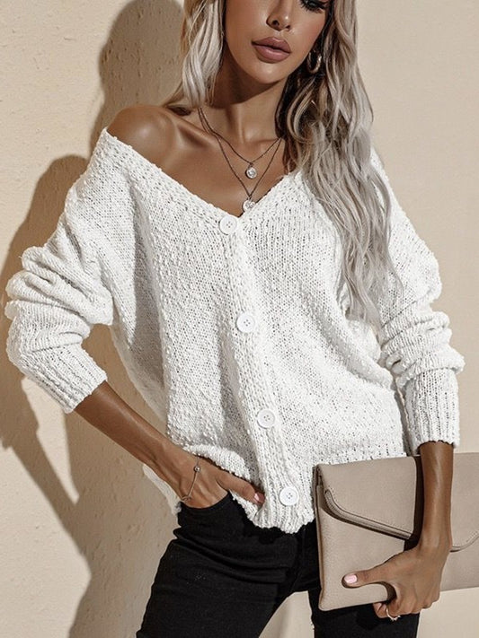 Button front cardigan - Tigbul's Variety Fashion Shop