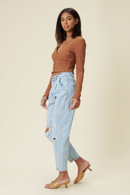 Distressed Slouchy Jeans - Tigbuls Variety Fashion