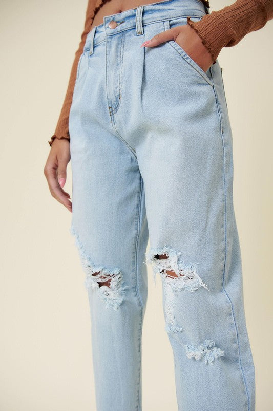 Distressed Slouchy Jeans - Tigbuls Variety Fashion