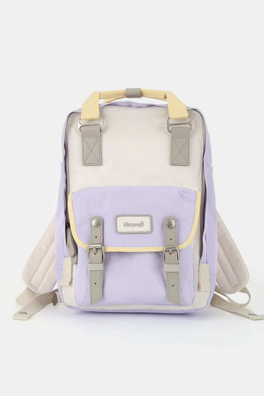 Himawari Contrast Water and Scratch-Resistant Nylon Backpack Bag - Tigbul's Variety Fashion Shop