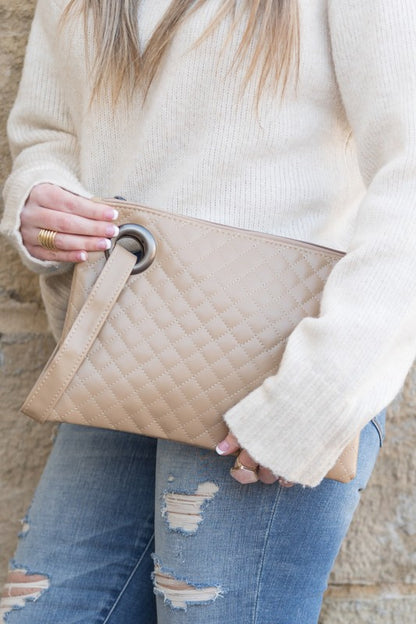 Quilted Wristlet Clutch - Tigbul's Variety Fashion Shop