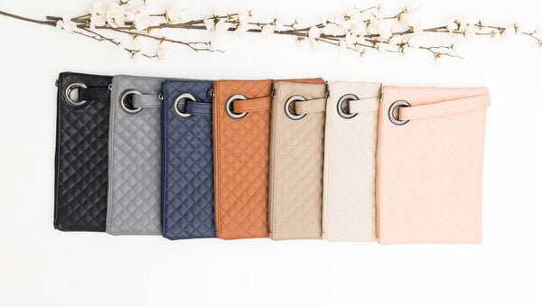 Quilted Wristlet Clutch - Tigbul's Variety Fashion Shop