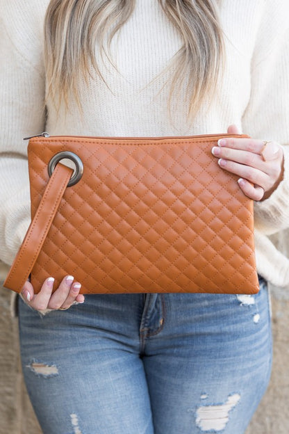 Quilted Wristlet Clutch - Tigbul's Variety Fashion Shop