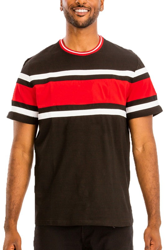 COTTON THREE STRIPE TSHIRT - Tigbul's Variety Fashion Shop
