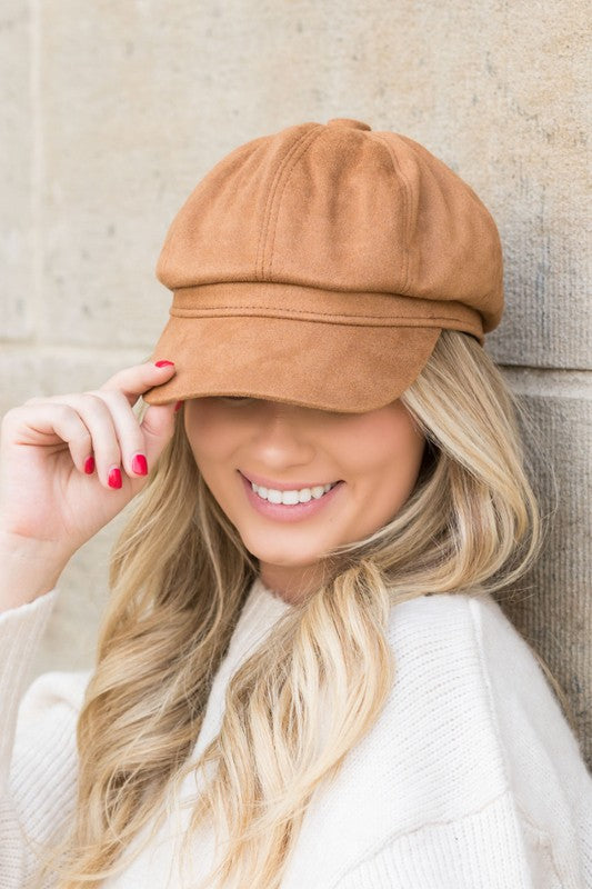 Suede Newsboy Cap - Tigbul's Variety Fashion Shop