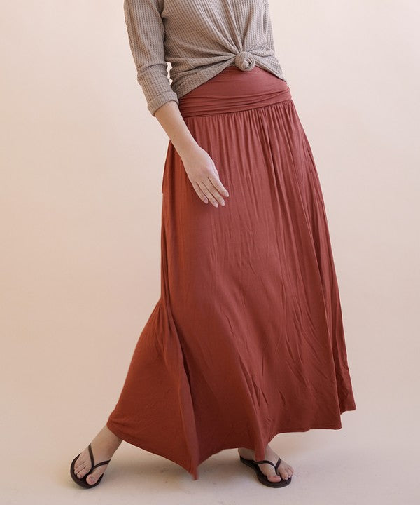 BAMBOO YOGA MAXI SKIRT - Tigbul's Variety Fashion Shop