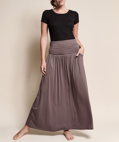 BAMBOO YOGA MAXI SKIRT - Tigbul's Variety Fashion Shop