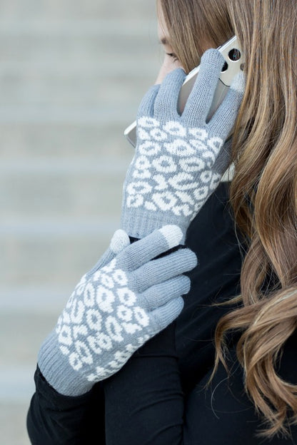 Leopard Stretch Touch Gloves - Tigbul's Variety Fashion Shop