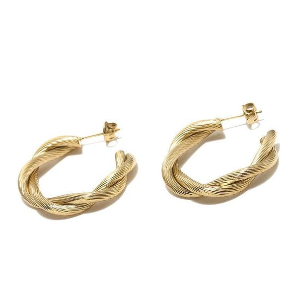 Sedona Twisted Hoop Earrings - Tigbuls Variety Fashion