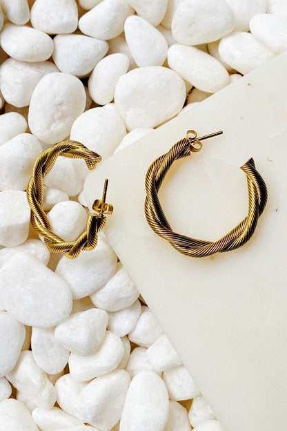 Sedona Twisted Hoop Earrings - Tigbuls Variety Fashion