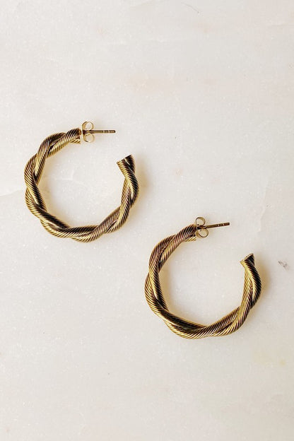 Sedona Twisted Hoop Earrings - Tigbuls Variety Fashion