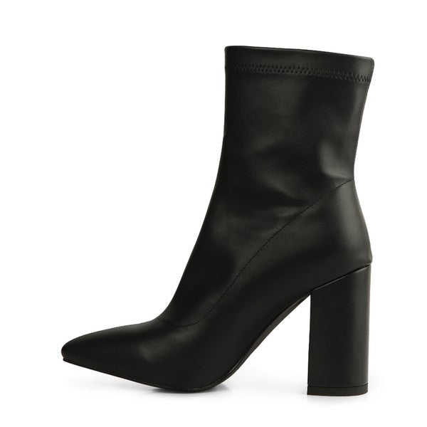 POINTED TOE HIGH ANKLE BOOTS - Tigbuls Variety Fashion