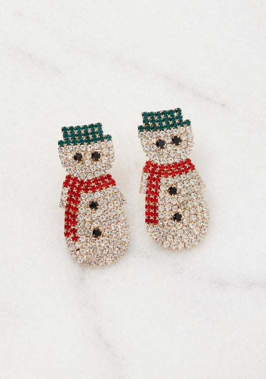 GOLD SNOW MAN EARRING - Tigbul's Variety Fashion Shop