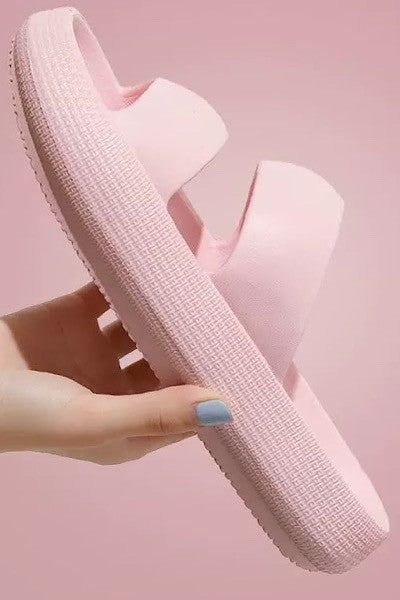 Double strap slide sandals - Tigbul's Variety Fashion Shop
