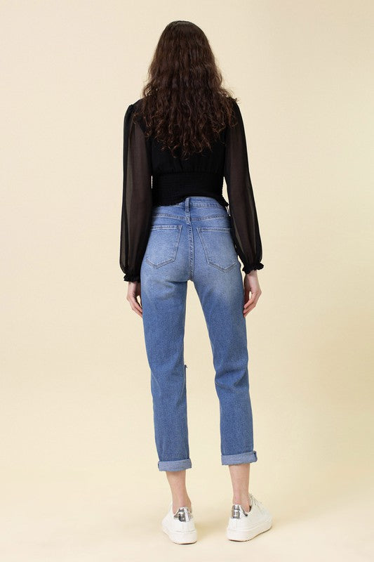 High Waisted Boyfriend Jeans - Tigbuls Variety Fashion