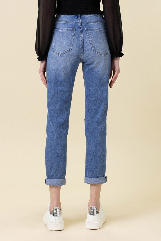 High Waisted Boyfriend Jeans - Tigbuls Variety Fashion