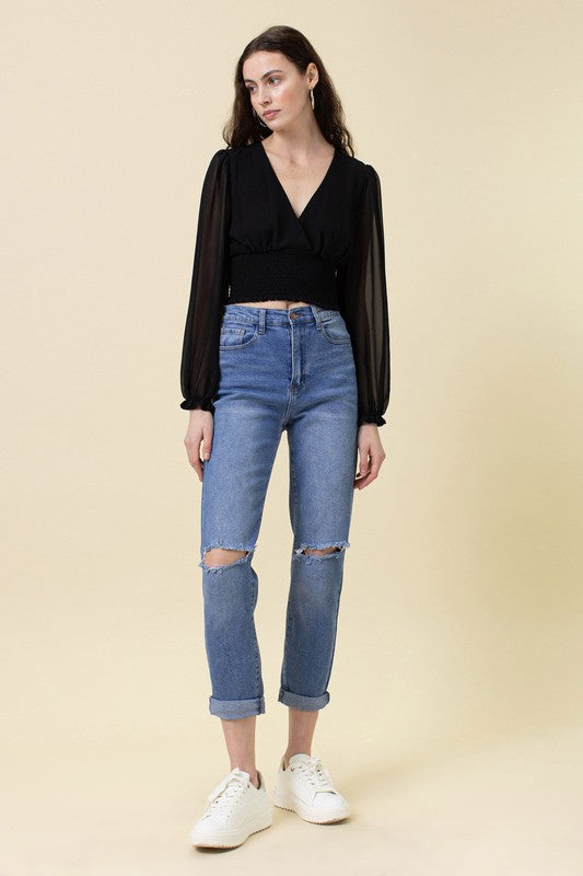 High Waisted Boyfriend Jeans - Tigbuls Variety Fashion