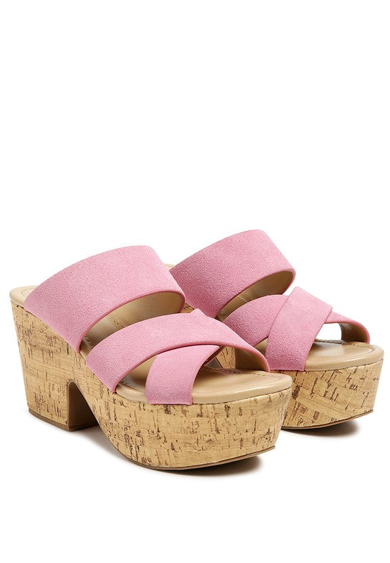 GERD BLOCK HEELED SUEDE SLIP-ON SANDAL - Tigbul's Variety Fashion Shop