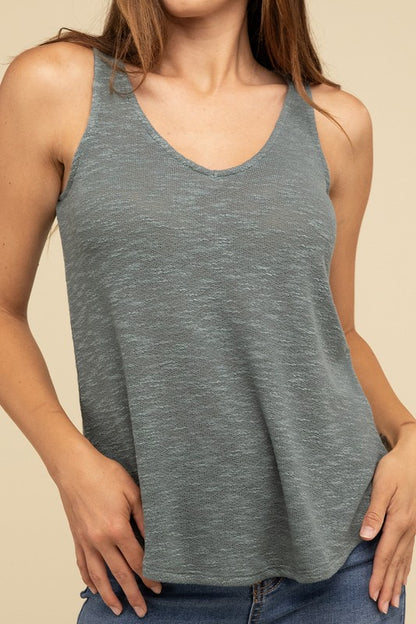 V Neck Sleeveless Cami Top - Tigbul's Variety Fashion Shop