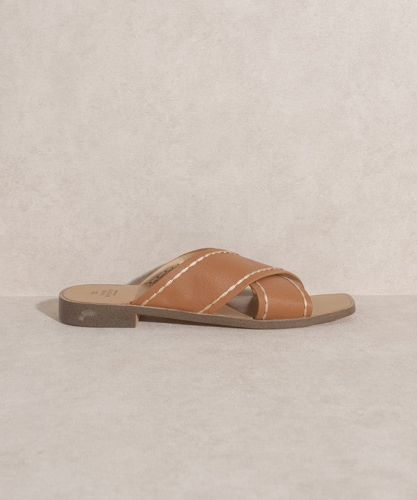 OASIS SOCIETY Stella - Criss Cross Brown Sandal - Tigbuls Variety Fashion