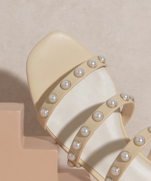 OASIS SOCIETY Valerie - Pearl Flat Sandals - Tigbuls Variety Fashion