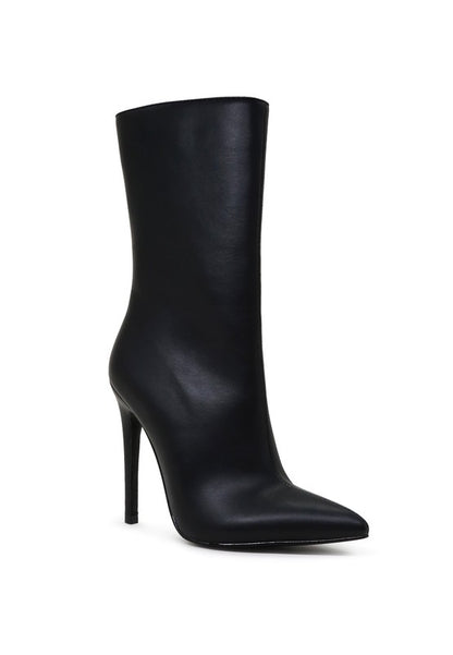 MICAH POINTED STILETTO HIGH ANKLE BOOTS - Tigbul's Variety Fashion Shop