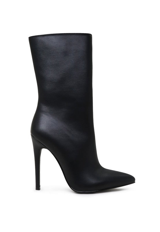 MICAH POINTED STILETTO HIGH ANKLE BOOTS - Tigbul's Variety Fashion Shop