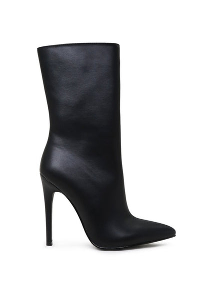 MICAH POINTED STILETTO HIGH ANKLE BOOTS - Tigbul's Variety Fashion Shop