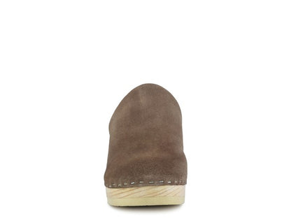 RAG & CO DARCIE TAUPE SUEDE CLOGS - Tigbuls Variety Fashion