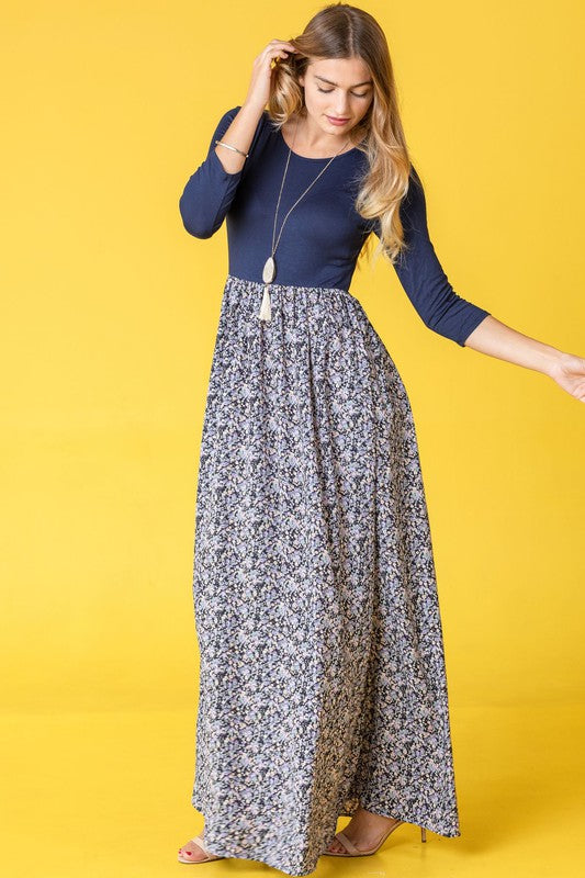 Ditsy Floral Maxi Dress - Tigbul's Variety Fashion Shop